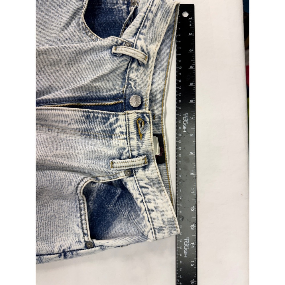 Vintage 80s Sasson Acid Wash High Waisted Ankle Zip Jeans Light Blue Denim 28 - Picture 6 of 14
